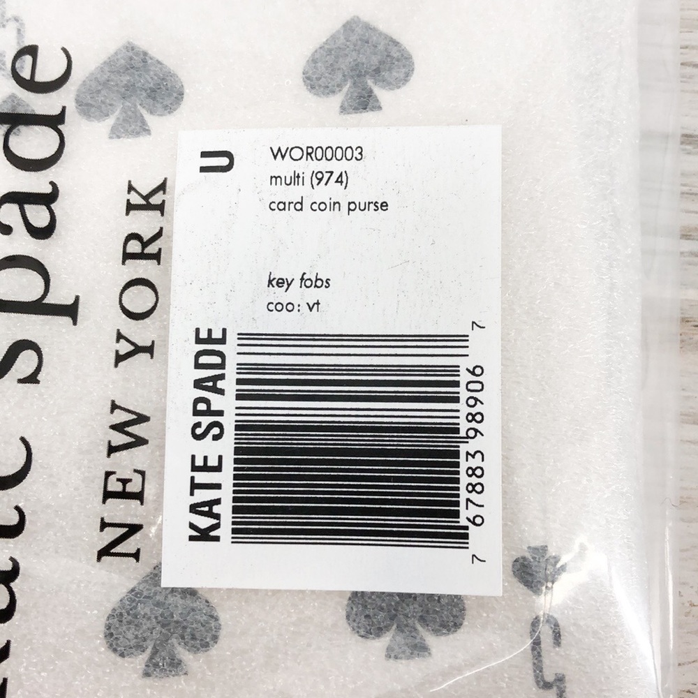 Kate Spade Black White Lucky Draw Double Zip Coin - Picture 9 of 9